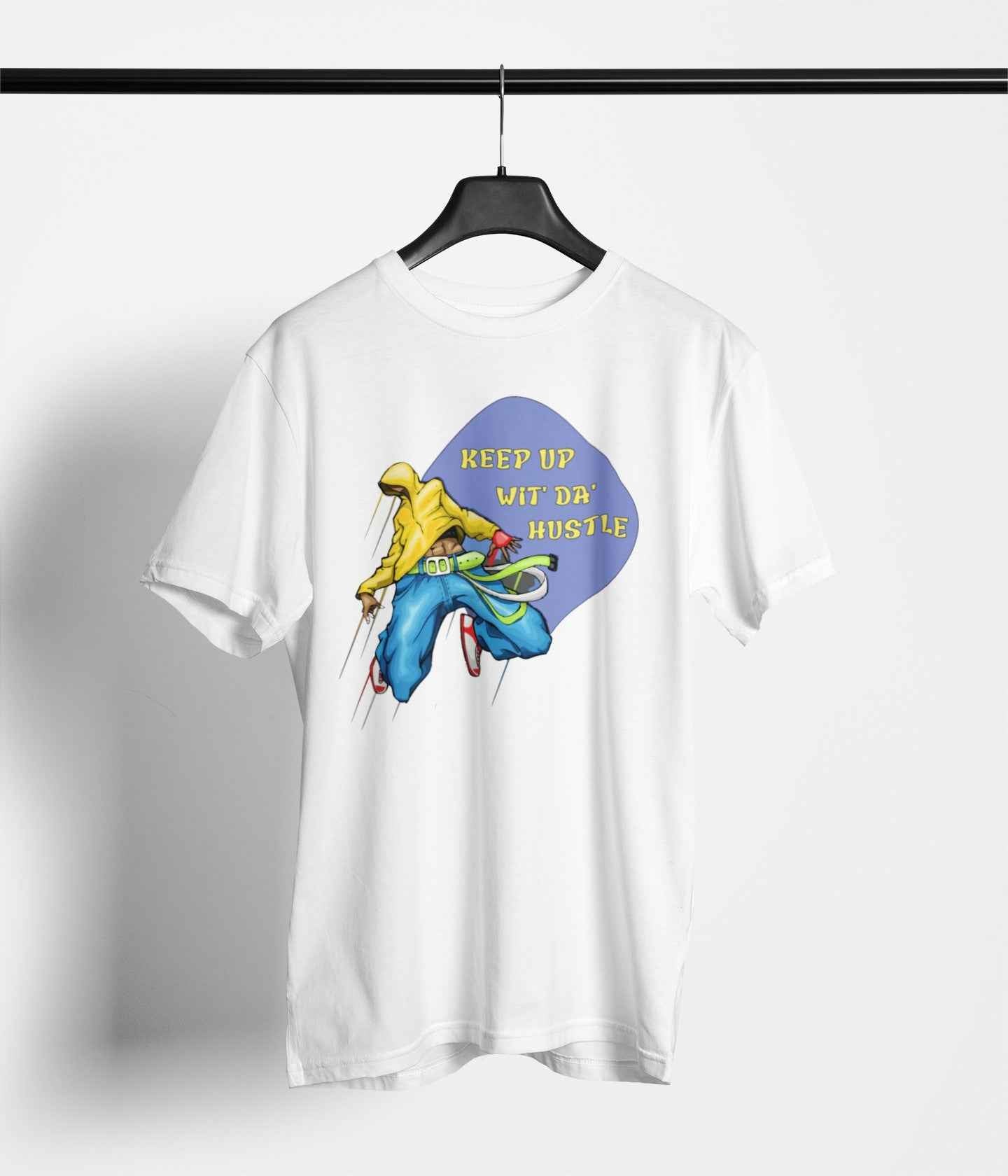 Keep Up Graphic T-Shirt, White, Streetwear Design