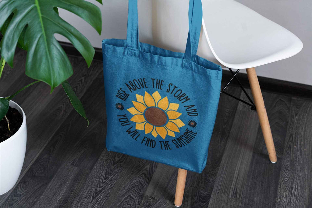 Inspirational Sunflower Canvas Tote Bag