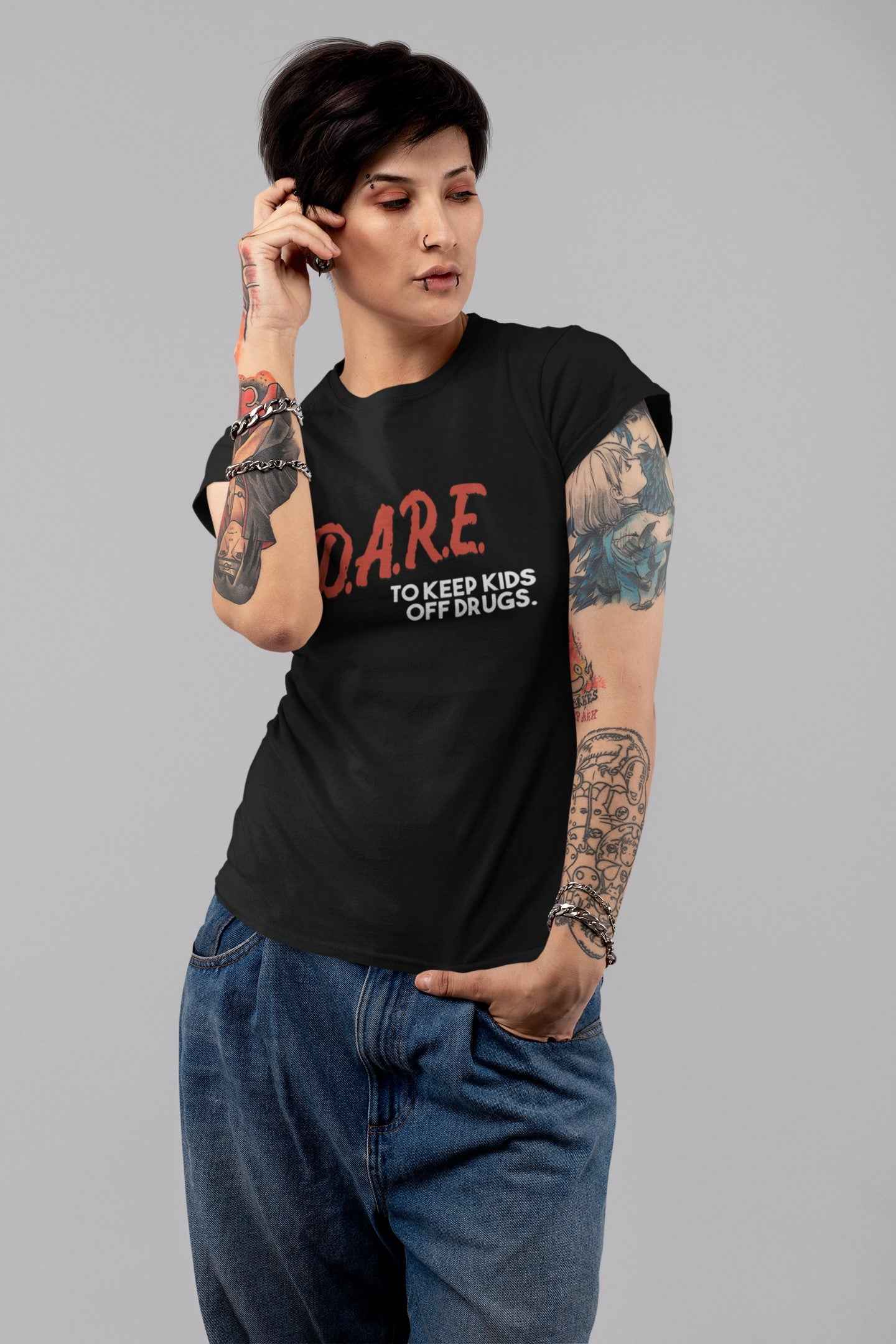 Unisex Drug Abuse Resistance Education T-Shirt (Black) XL / Black