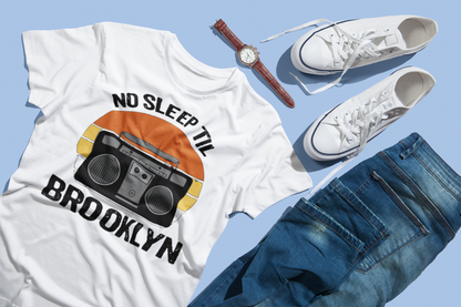 No Sleep 'Til Brooklyn Retro Design Custom Design DTF Transfer