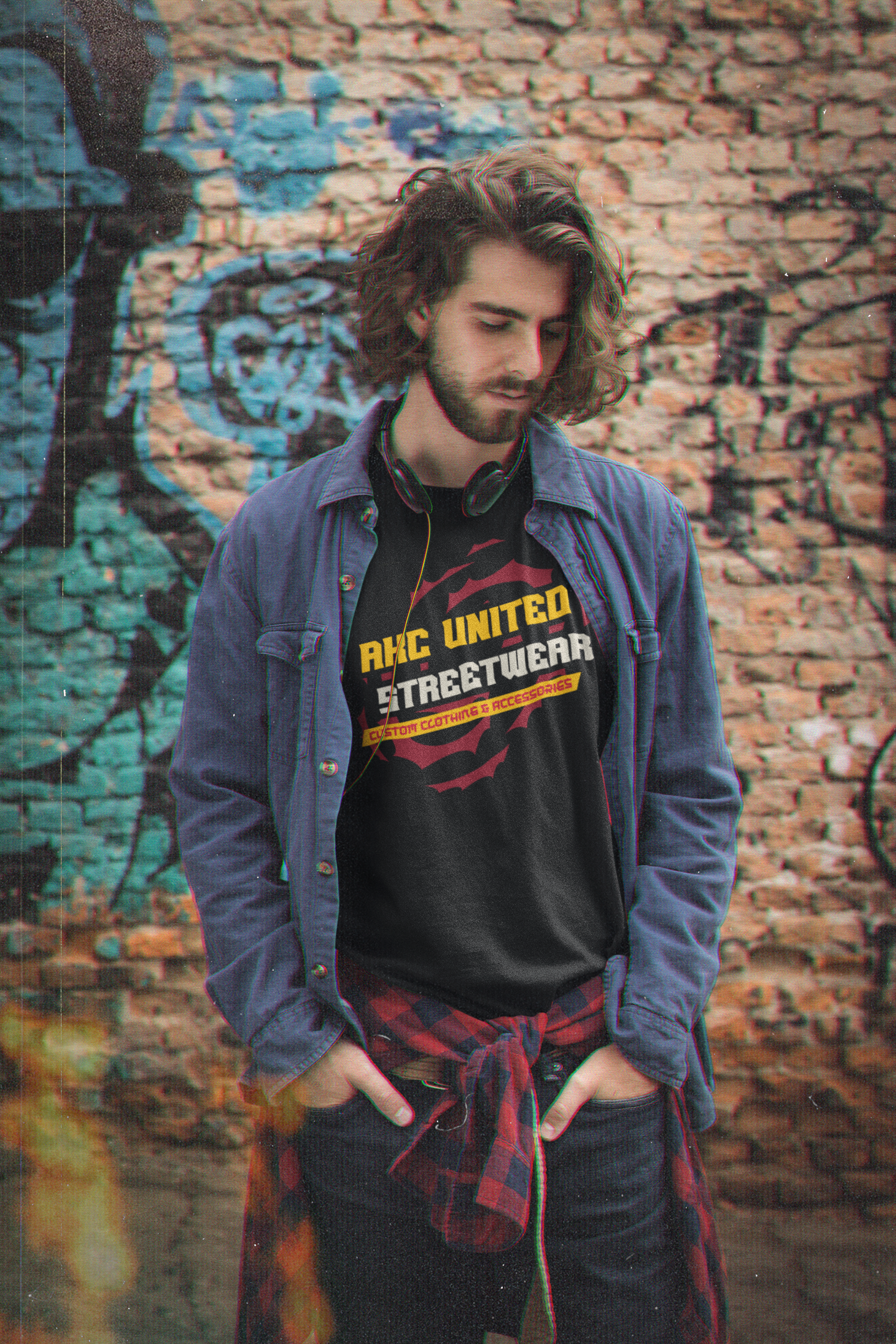 Orange Blast Streetwear Logo Tee — Graphic T-Shirt