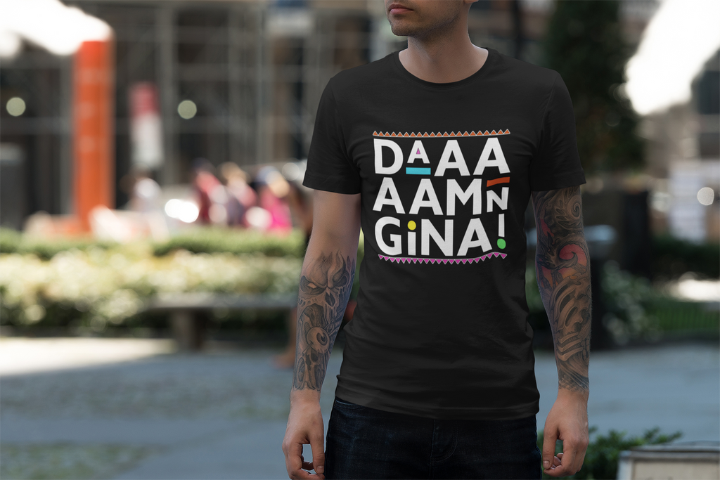Daaaaamn Gina Retro design DTF Transfer Iron on Decal