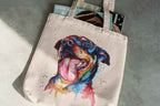 Color Splash Rottweiler Canvas Tote Bag, Special Collection