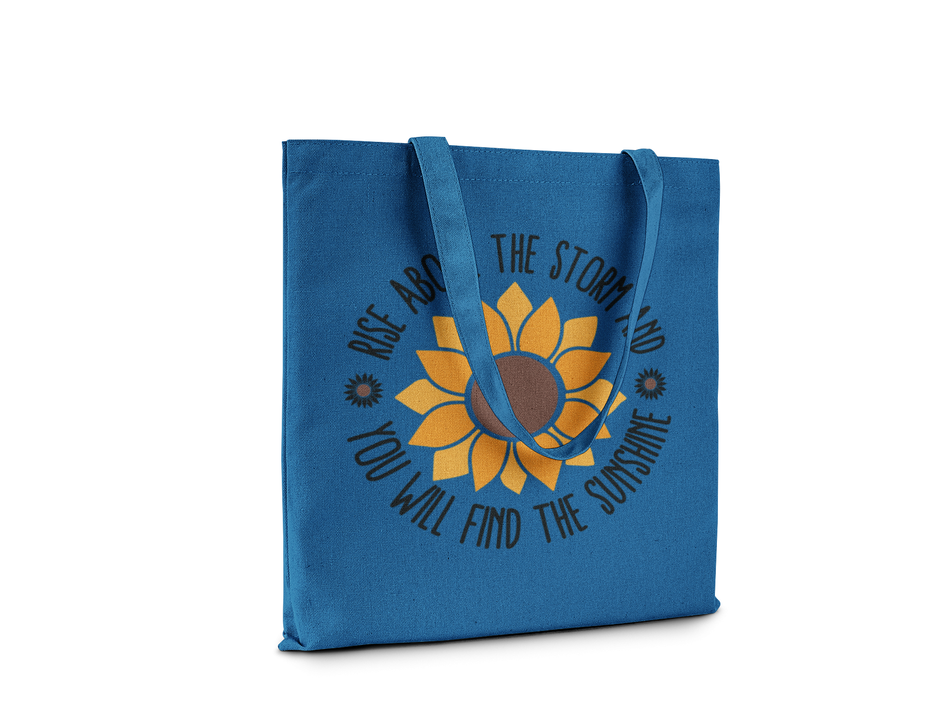 Inspirational Sunflower Canvas Tote Bag