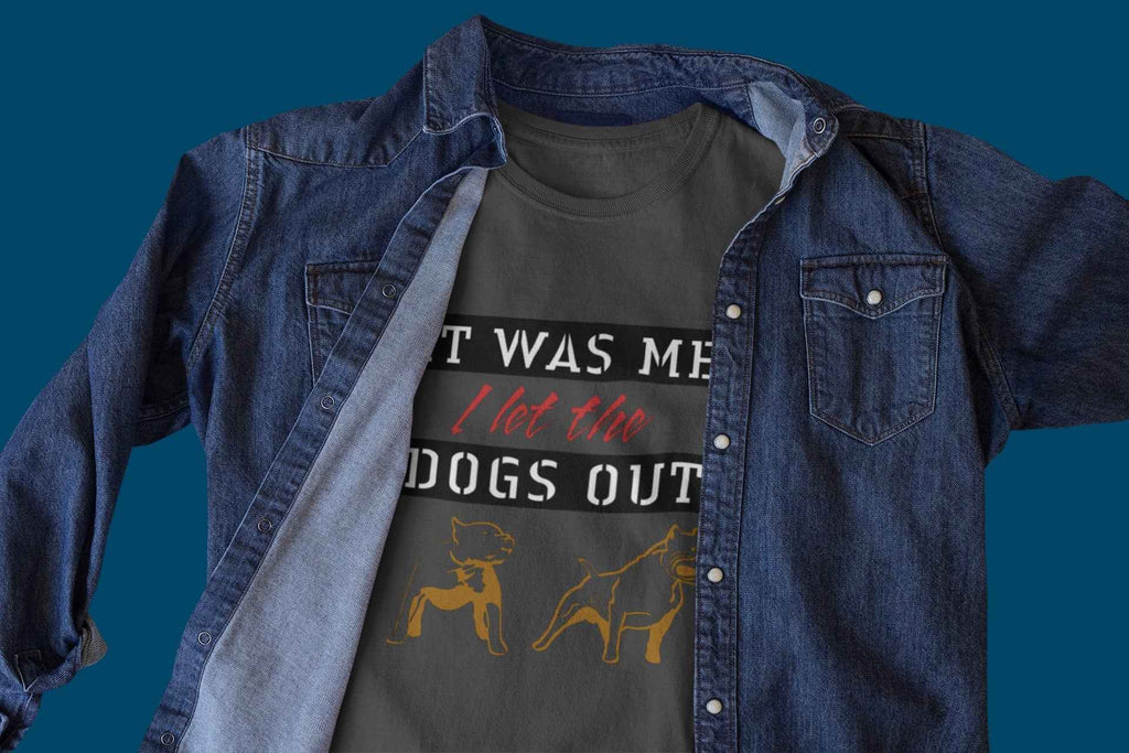 Retro Hip Hop Music Lover T-Shirt, It was Me I Let The Dogs Out, Dark Gray Graphic Tee
