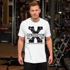 Generation X Graphic T-Shirt, 1965-1980 Nostalgic Print, Front and Back Design