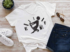 Funny Gas Gauge Graphic T-Shirt, Green or White