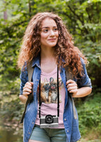 Women's French Bulldog Graphic T-Shirt, Pink Cotton, Short Sleeve Top